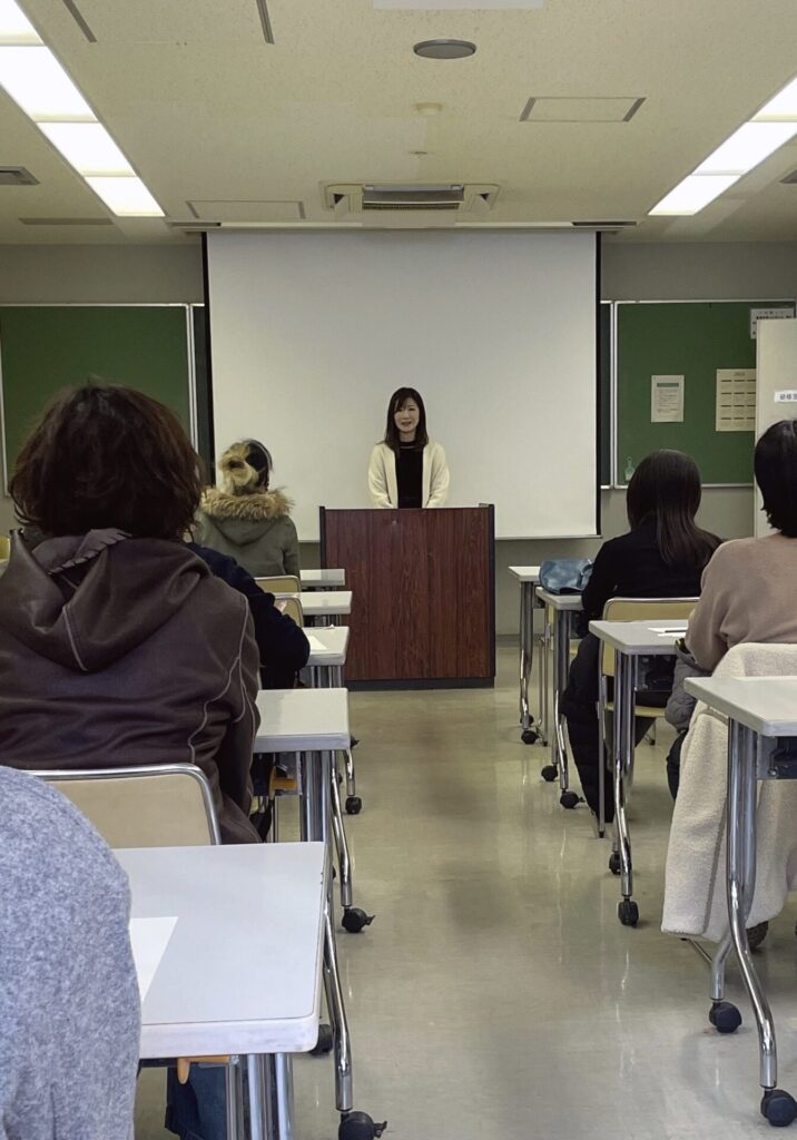 西部公民館にて、人権の講演